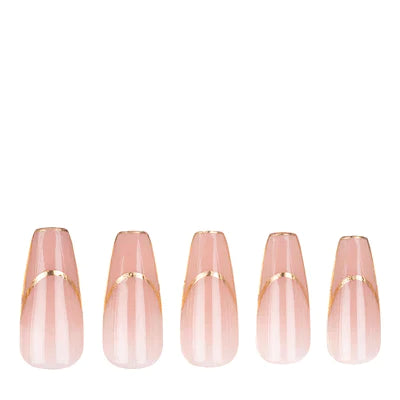 KIARA SKY XPRESS PRO ACRYLIC PRESS ON NAILS - GILDED GOLD - XPCM06