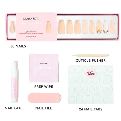 KIARA SKY XPRESS PRO ACRYLIC PRESS ON NAILS - ROSE QUARTZ - XPCS04