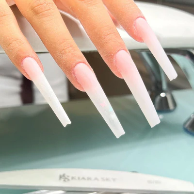 Kiara Sky C-curve Refill Nail Tips Bag (50pcs) - Coffin XXL Clear