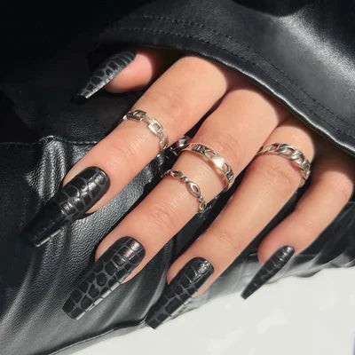 KIARA SKY XPRESS PRO ACRYLIC PRESS ON NAILS - DARK SOUL - XPCL02