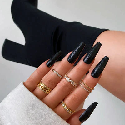 KIARA SKY XPRESS PRO ACRYLIC PRESS ON NAILS - DARK SOUL - XPCL02