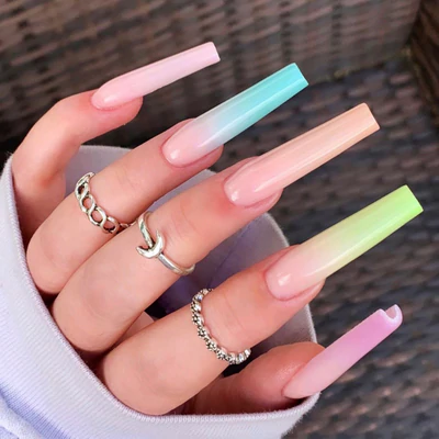 Kiara Sky C-curve Refill Nail Tips Bag (50pcs) - Coffin XXL Clear