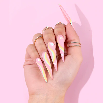 Kiara Sky C-curve Nail Tips (500pcs) - Stiletto XXL Clear