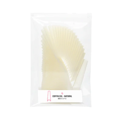 Kiara Sky C-curve Refill Nail Tips Bag (50pcs) - Coffin XXL Natural