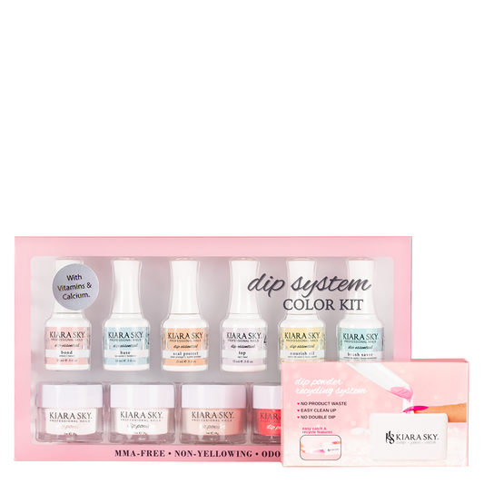 Kiara Sky Dip System Color Starter Kit + Free Dip Recycling Powder Case
