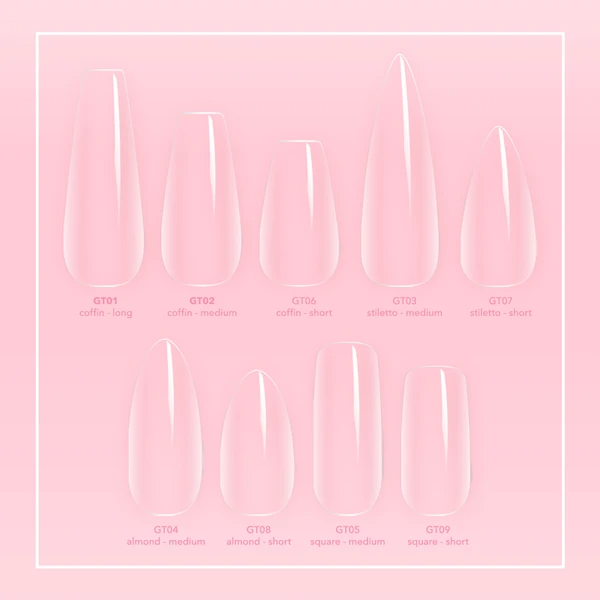 Kiara Sky Gelly Tips Starter Kit - Stiletto Short