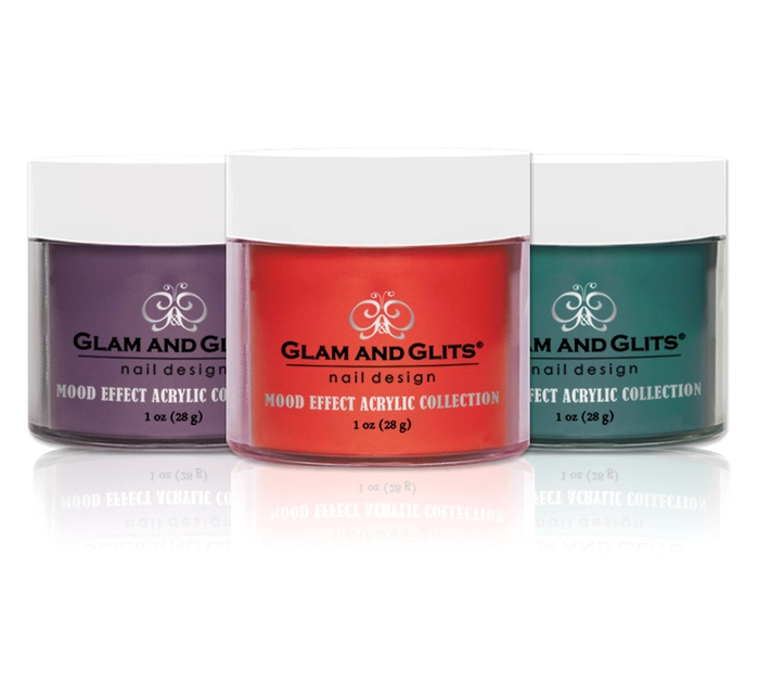 GLAM AND GLITS MOOD EFFECT ACRYLIC COLLECTION (48 COLORS) + COLOR CHART